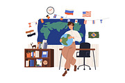 School teachers in classrooms set, an Education Illustration by Good Studio (Thumbnail 2 of 15)