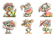 Summer Animals Clipart, an Illustration by SinaCreation (Thumbnail 2 of 7)