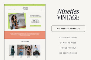 Retro Wix Website Template