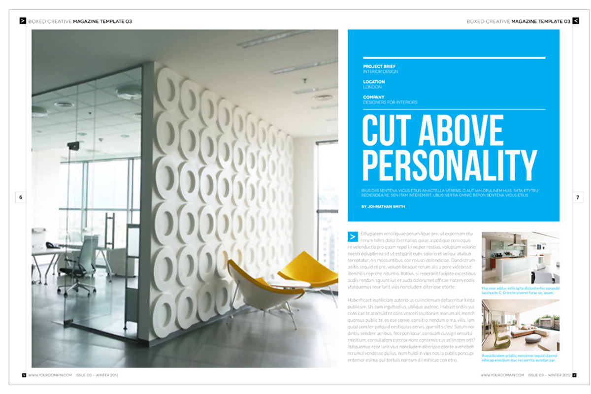 Magazine Template InDesign 03, a Magazine Template by Love Graphic Design (Photo 12 of 36)