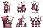 Cute Teddy Bear Couple Clipart, an Illustration by DreamArtGraphic (Thumbnail 2 of 5)