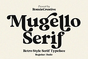 Mugello Serif, a Serif Font by Romiecreative (Thumbnail 1 of 12)