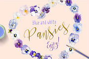 Pansies-Design pack, an Illustration by watercolorwild.graphics (Thumbnail 10 of 10)