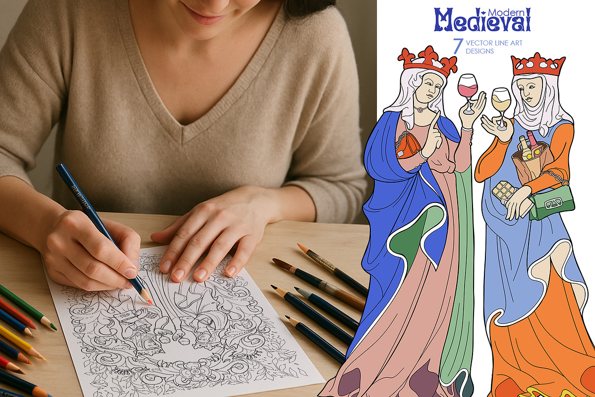 Medieval watercolor collection, a Person Illustration by Ekaterina Glazkova (Photo 4 of 15)
