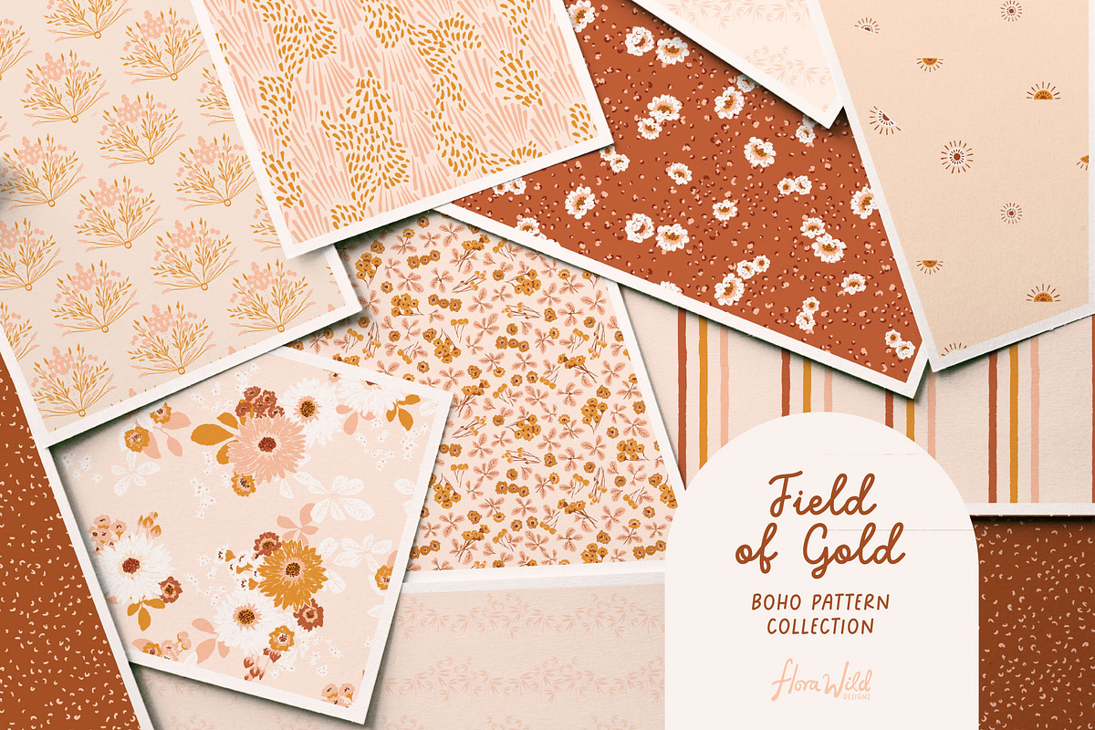 Boho Pattern Collection, a Pattern Graphic by Flora Wild Designs (Photo 1 of 6)