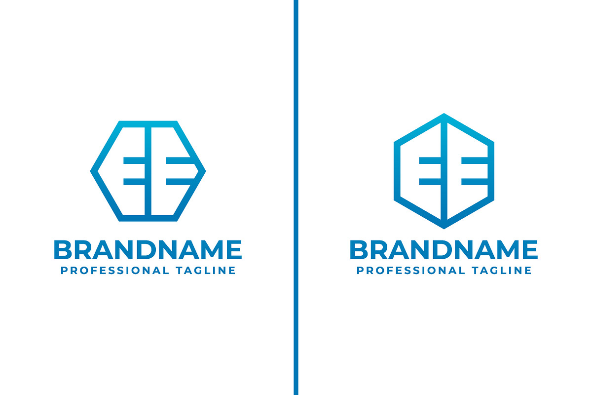 Letters EE Hexagon Logo Set, a Branding & Logo Template by Pray Art Design Studio