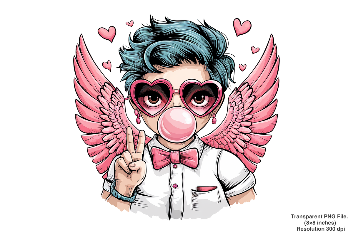 Cupid with Bubblegum PNG Clipart, an Illustration by Black Gallery (Photo 11 of 14)
