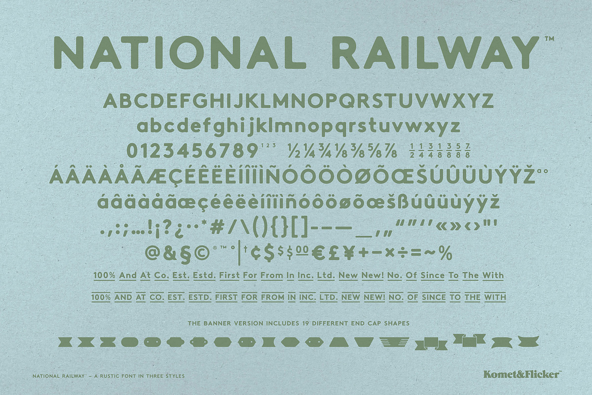 National Railway - A Rustic Font, a Sans Serif Font by Komet & Flicker (Photo 15 of 15)