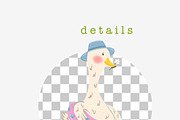 Whimsical Silly Goose bundle, an Animal Illustration by Oleksandra Illustrates (Thumbnail 4 of 18)