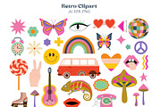 Retro Groovy Hippie Bundle, an Object Graphic by Sofico (Thumbnail 21 of 35)