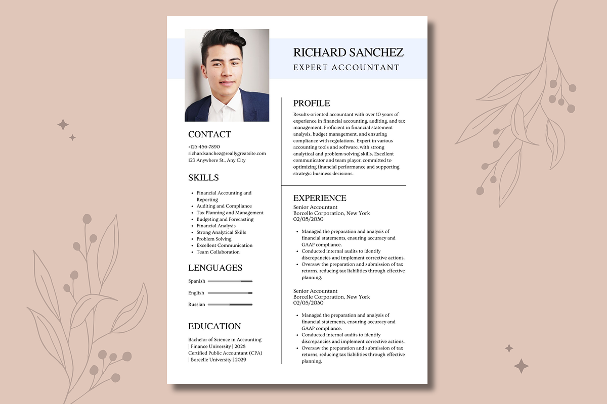 Minimalist Resume Templates Canva, a Templates & Theme by TemplateCastleStore (Photo 6 of 9)
