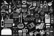 Chalk Savory Food Doodles Clip Art, a Food Illustration by FrankiesDaughtersDesign (Thumbnail 1 of 6)