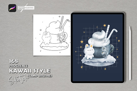 Procreate Sketch Kawaii Stamp Brush
