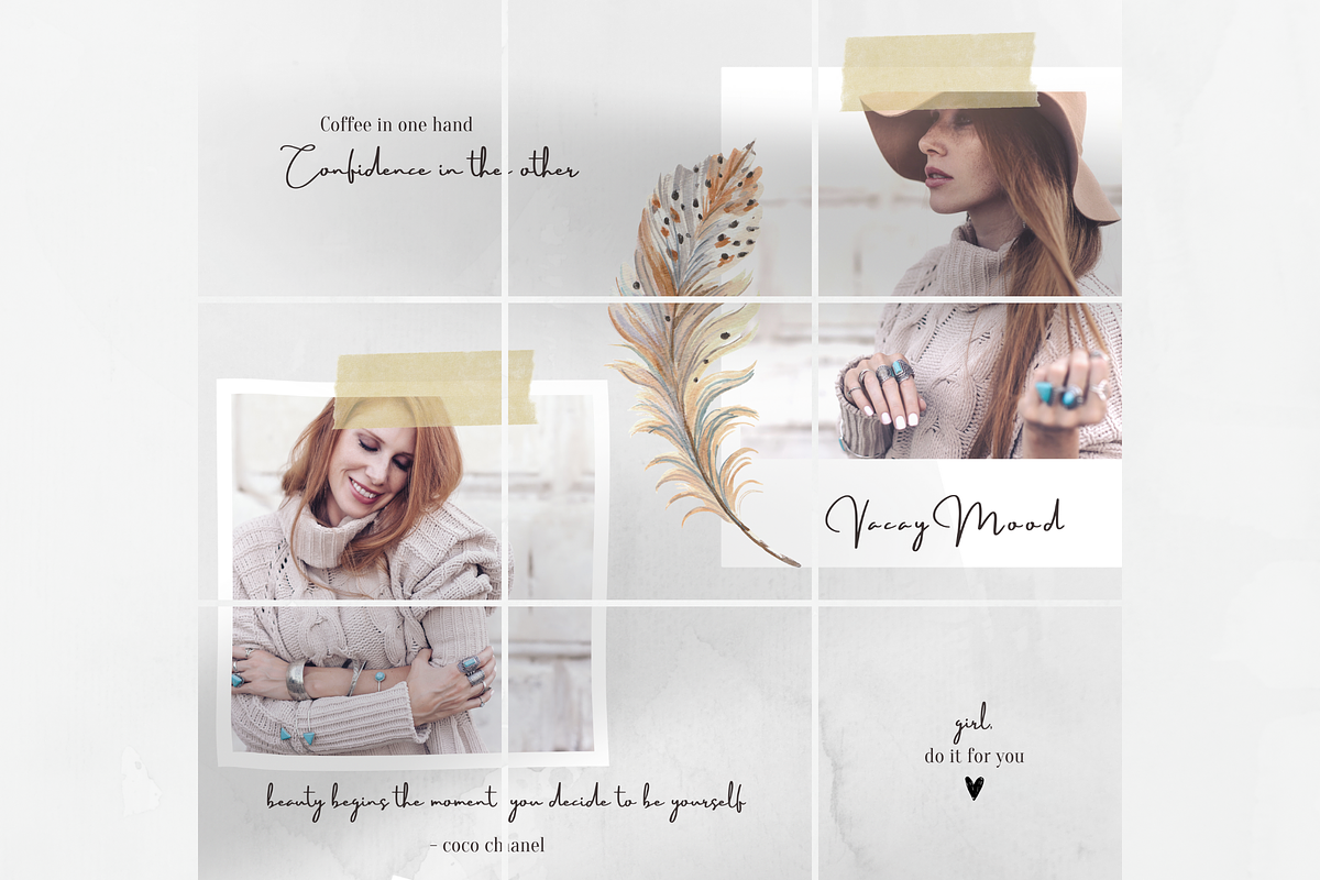 Instagram Puzzle Template - CANVA, a Social Media Template by Tegefeldt Design (Photo 3 of 7)