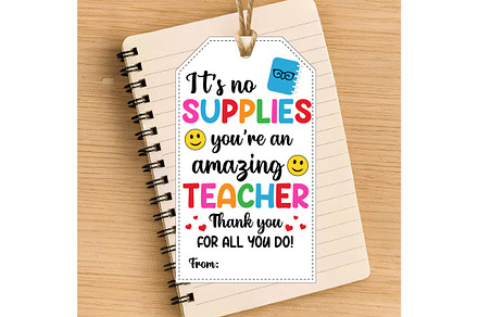 Supplies Teacher Gift Tag Template