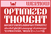 Optimized Thought font, a Font by weknow (Thumbnail 1 of 8)