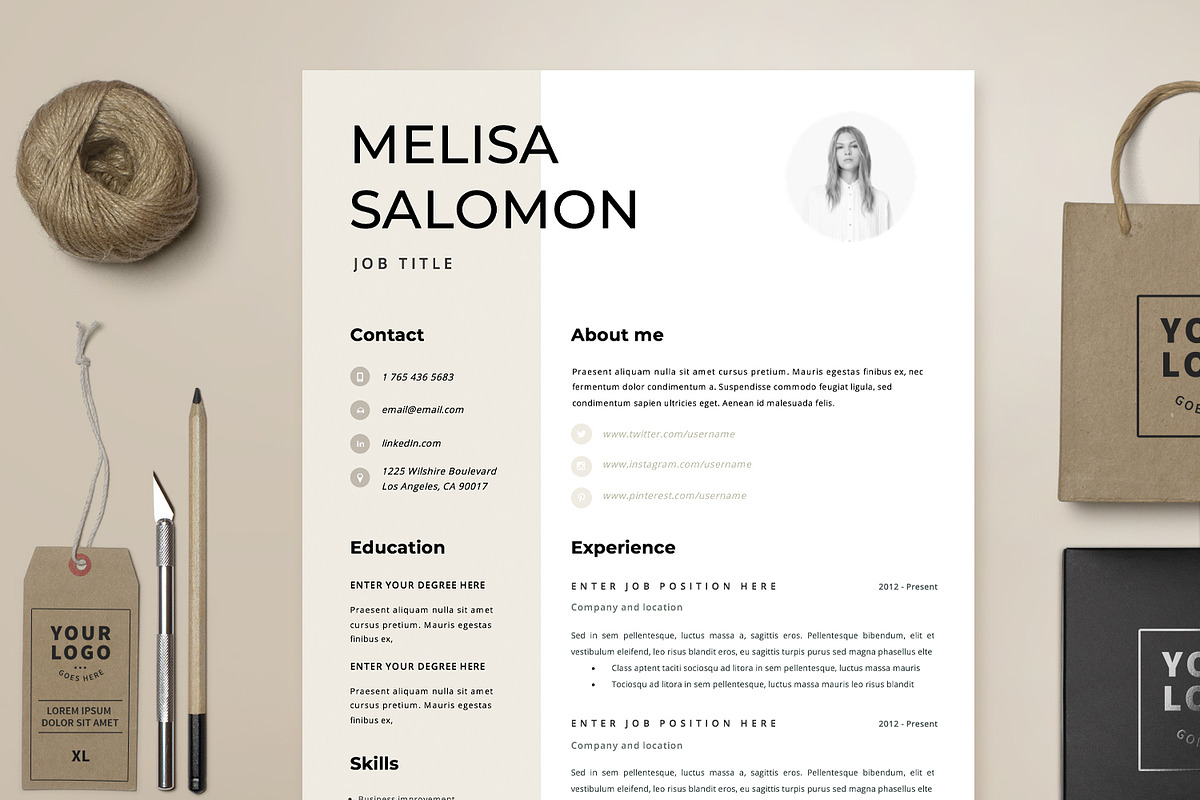Resume Template 1, 2 page | Rome, a Resume Template by Resume Angels (Photo 1 of 10)