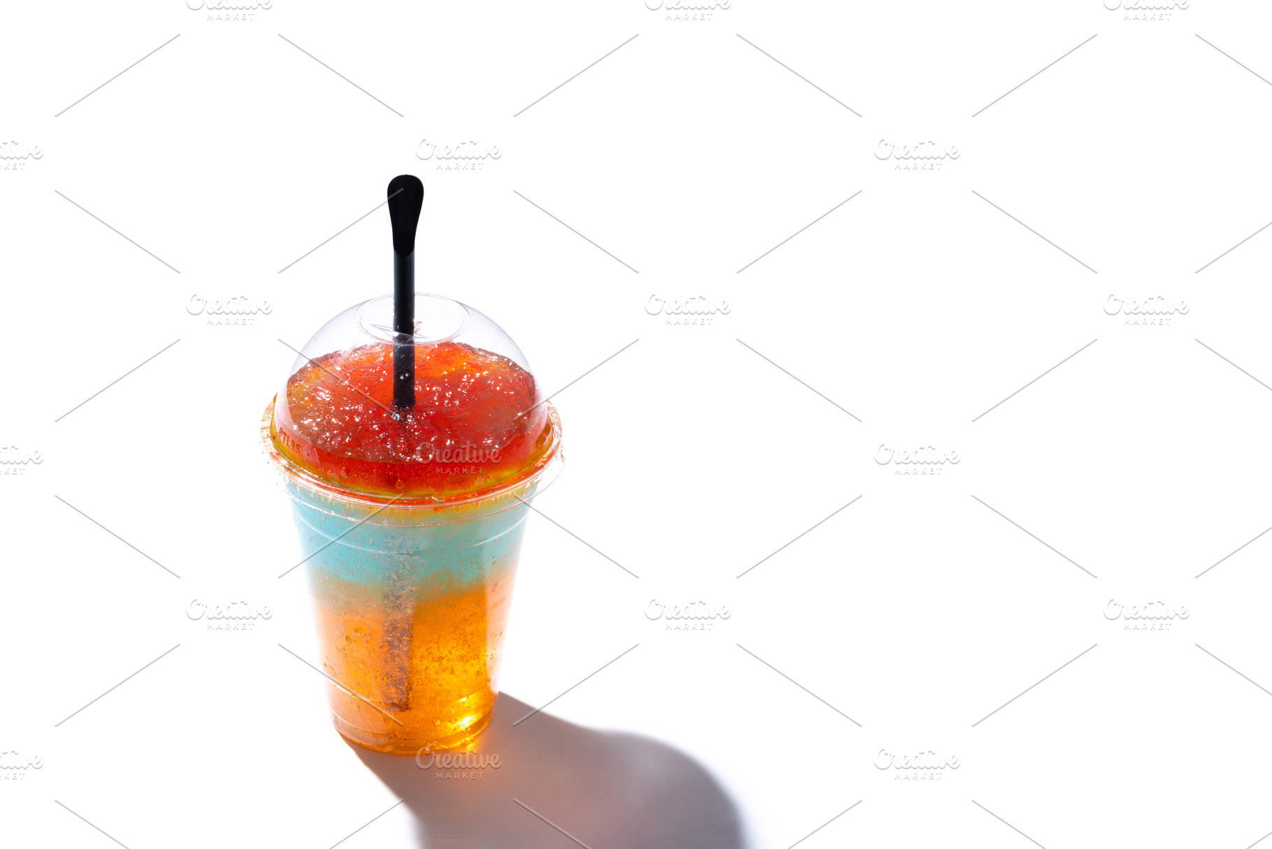 Orange Slush Drink in Plastic Cup, a Food & Drink Photo by etorres69