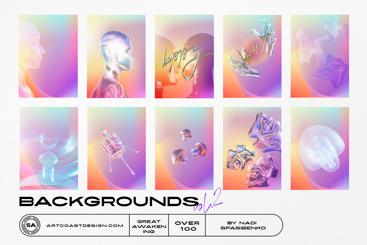 AWAKENING 3D Objects & Poster, a Wallpaper Graphic by nadispasibenko (Photo 4 of 16)