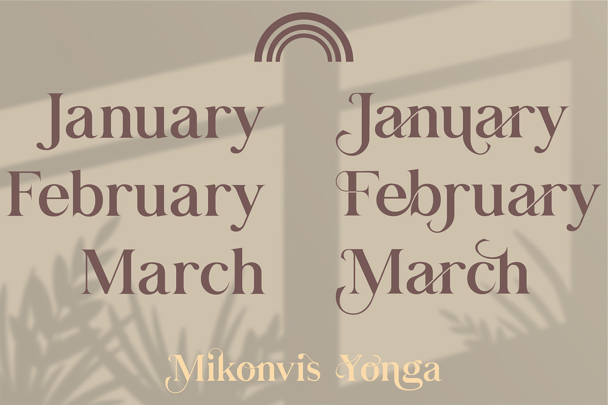 Mikonvis Yonga | Modern Serif Font, a Serif Font by MchCrafter (Photo 9 of 15)