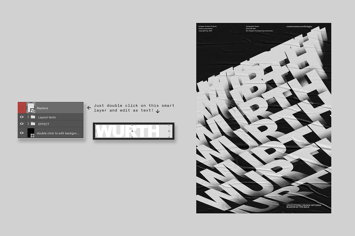 Typographic Poster Layouts No.01, a Poster Template by Evlogiev Studio (Photo 8 of 14)