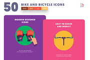 50 Bike and Bicycles Icons, an Outline Icon by Dighital (Thumbnail 4 of 10)
