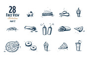Fast food hand drawn set, a Food Illustration by Alfazet Chronicles (Thumbnail 8 of 9)