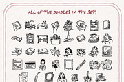Library Doodle Clipart, Reading, an Object Illustration by The October Creative (Thumbnail 4 of 6)