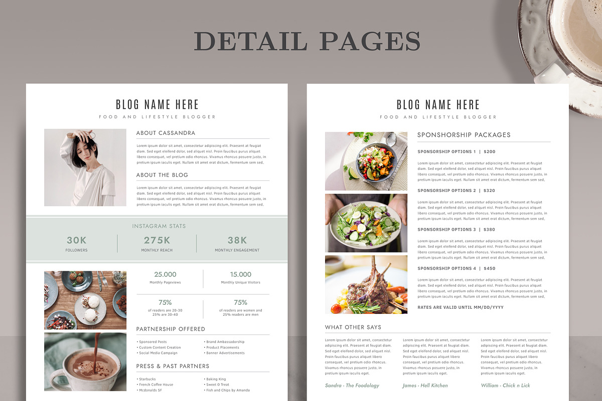 Media Kit for Bloggers BM006, a Flyer Template by Draca Design Co (Photo 2 of 2)