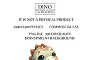 Watercolor Baby Dinosaur Clipart PNG, an Animal Illustration by VM PARTYS  BY TAIRUMA (Thumbnail 3 of 8)