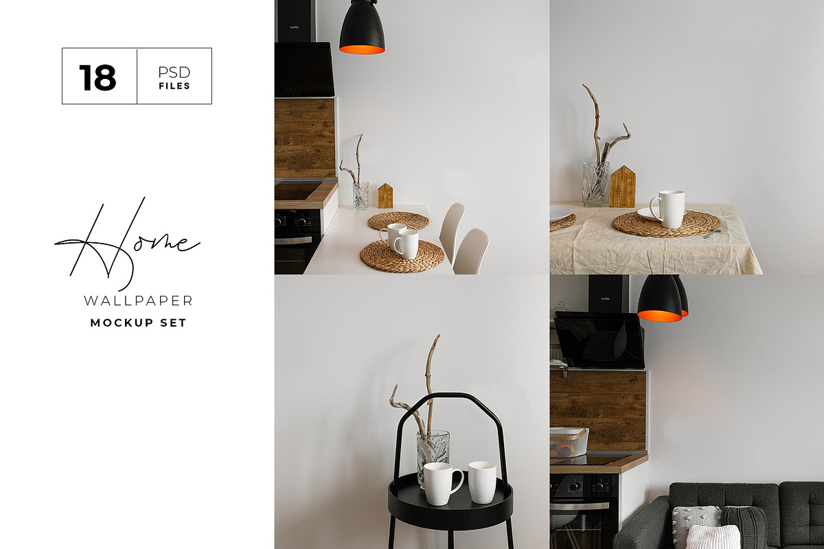 Wallpaper Mockup Set, a Product Mockup by Neutral Mockups (Photo 1 of 9)