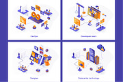 Isometric Concept Illustration Kit, a Templates & Theme by alexdndz (Thumbnail 10 of 26)