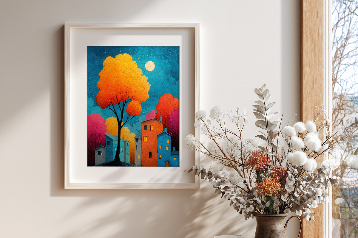 Whimsical Night Town Illustration, a Decorative Illustration by Housui Patterns (Photo 4 of 12)
