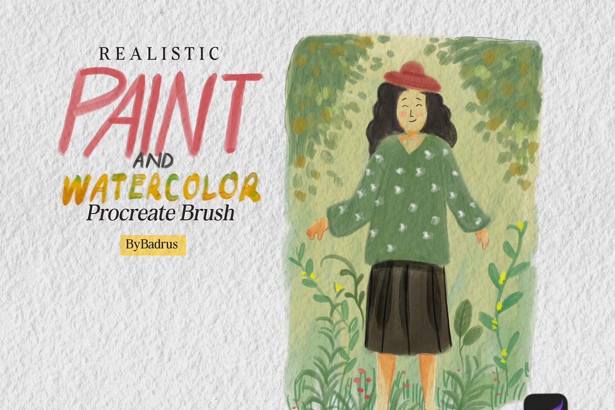 20+ Watercolor Procreate Brush, a Brush Add-On by badrusblue (Photo 5 of 7)
