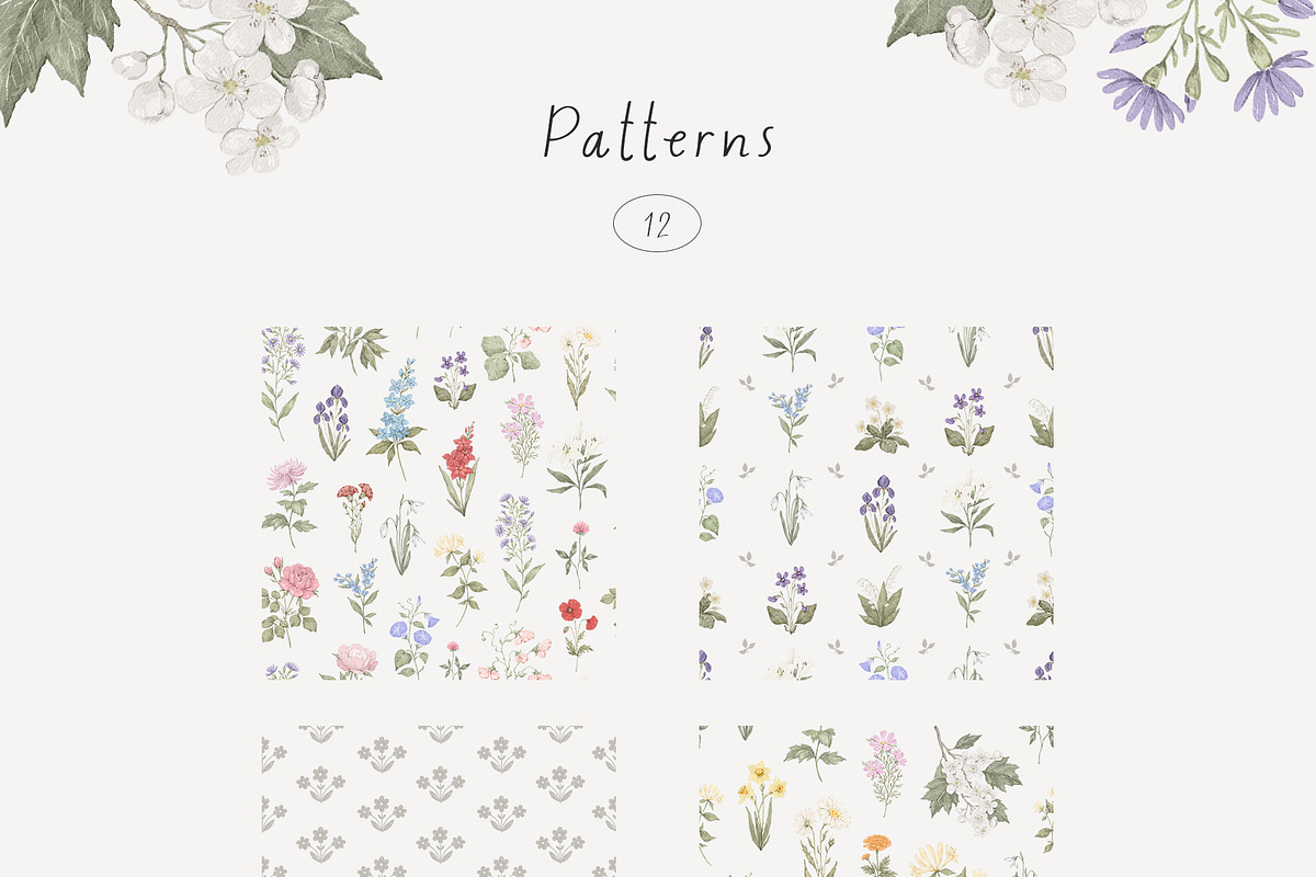 Wildflowers. Hand drawn pencil flora, a Decorative Illustration by Kreker Kate (Photo 7 of 12)