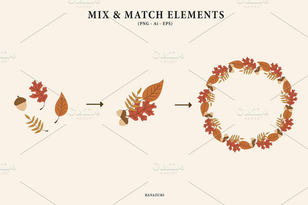 Abstract Autumn Collections, a Decorative Illustration by Hanazumi (Photo 8 of 9)