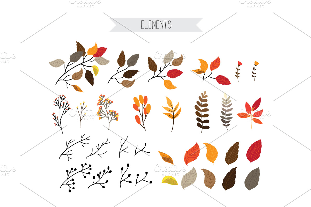 Fall / Autumn Vector II UPDATE V1.2, a Decorative Illustration by MooBeer (Photo 2 of 6)