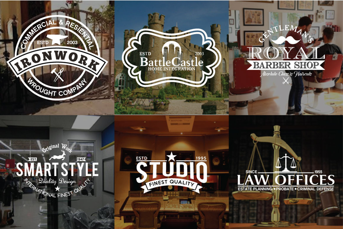 60 Vintage Badges and Logos Bundle, a Branding & Logo Template by shazi (Photo 7 of 21)