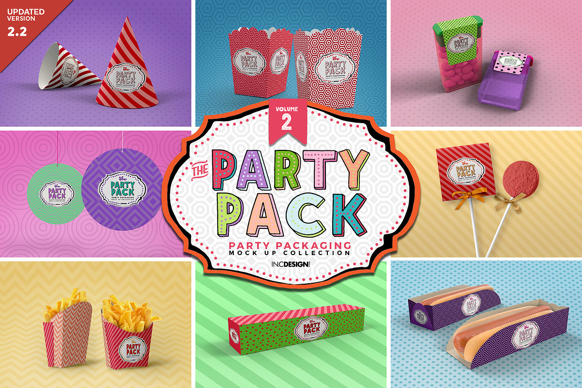 Vol.2 Party Packaging MockUps, a Packaging Mockup by INCDesign (Photo 1 of 18)