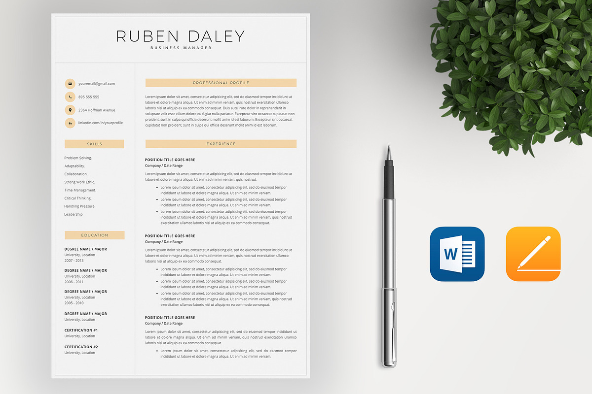 Word Resume Template & Cover Letter, a Resume Template by SalientResume (Photo 2 of 5)