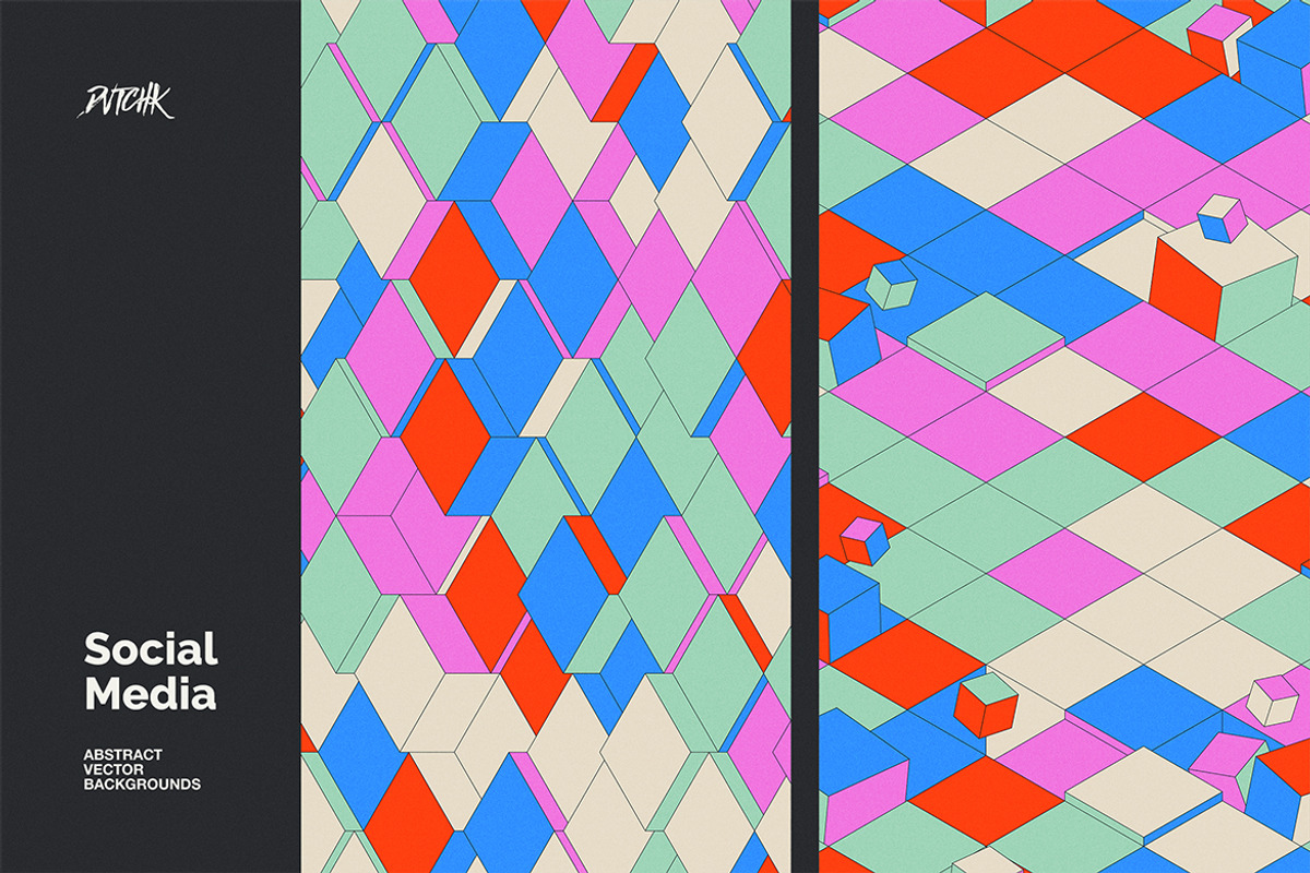 Social Media Vector Backgrounds V 02, a Background Graphic by dvtchk (Photo 5 of 10)