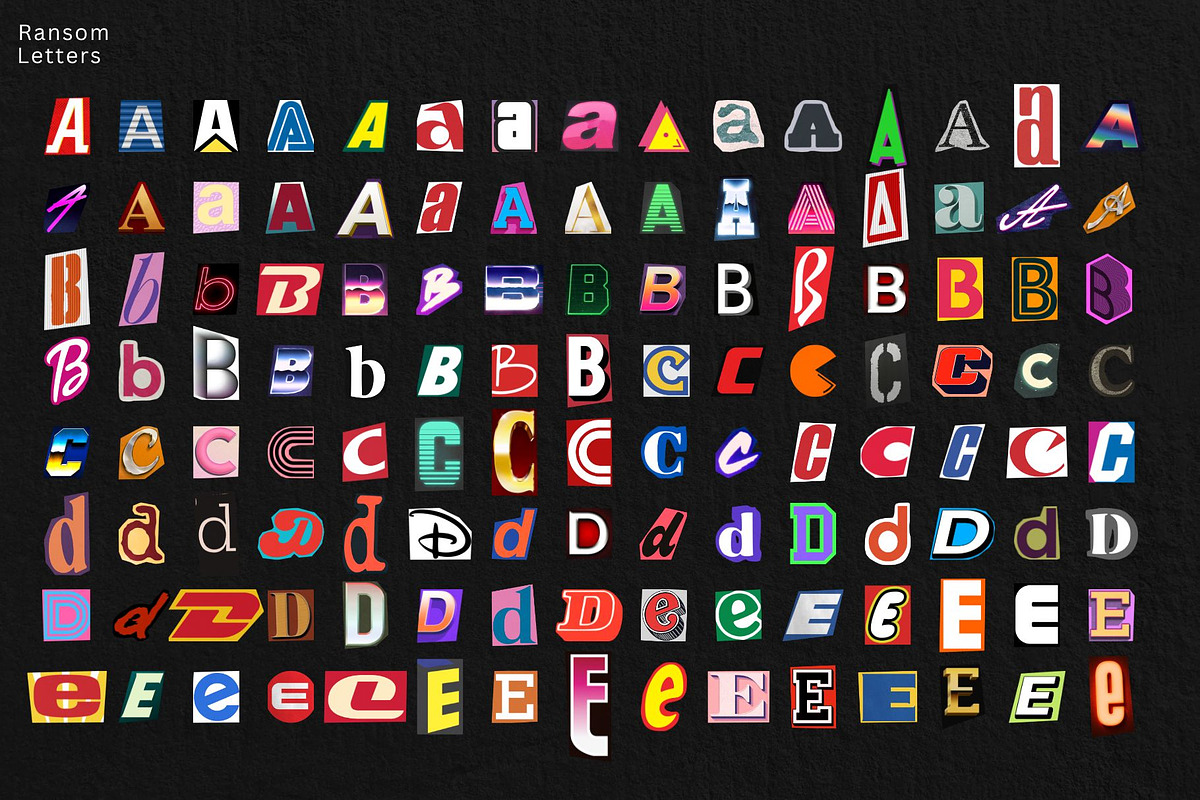 Ransom Note Letters, an Object Graphic by Presets store (Photo 2 of 9)