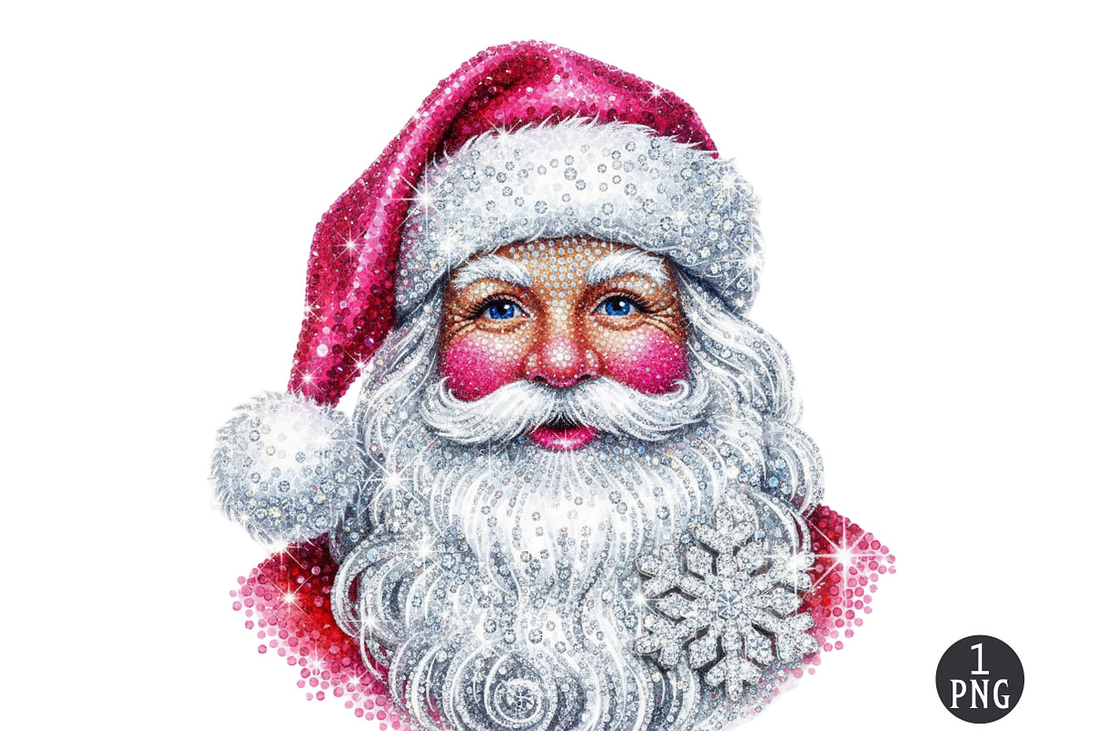 Rhinestone Diamond Christmas Santa, an Illustration by Dream Creation (Photo 1 of 5)