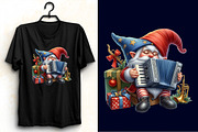 Watercolor Christmas Gnome Musicians, an Illustration by SVGArt (Thumbnail 2 of 8)