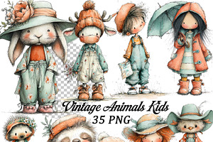 Whimsical Summer Woodland Animals, an Illustration by one-touch