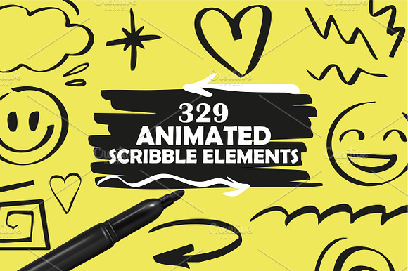 Animated Scribble Elements preview 2