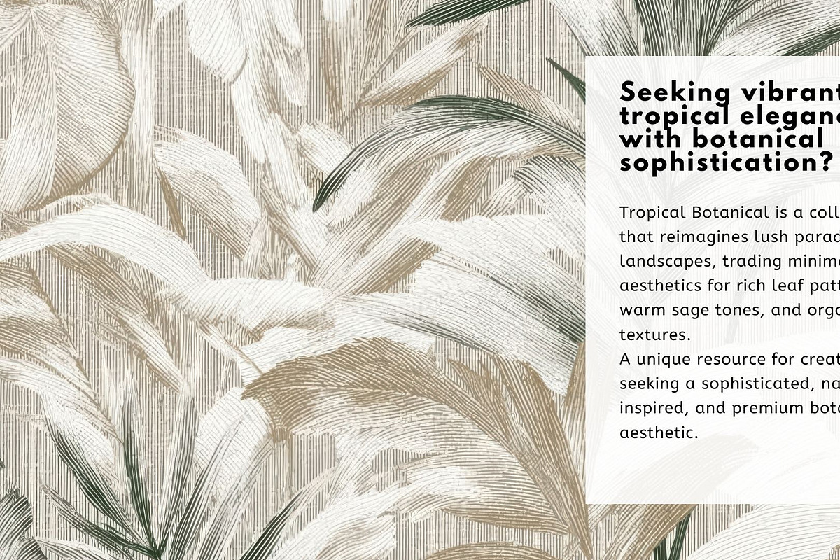 30+ Tropical Botanical Wallpapers, a Decorative Illustration by Virgo Studio (Photo 2 of 6)