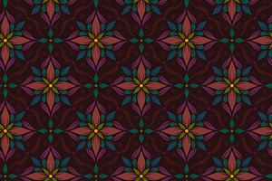 Decorative Flowers Seamless Pattern, a Pattern Graphic by Mightyfire