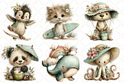 Whimsical Summer Animals Clipart, an Illustration by Black Bird Studio (Thumbnail 3 of 5)