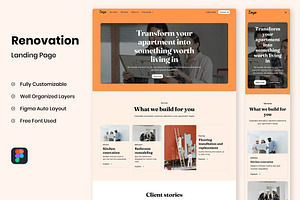 Renovation Apartment Landing Page